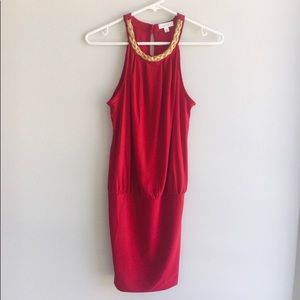 Dark red dress size S sale mini dress bodycon